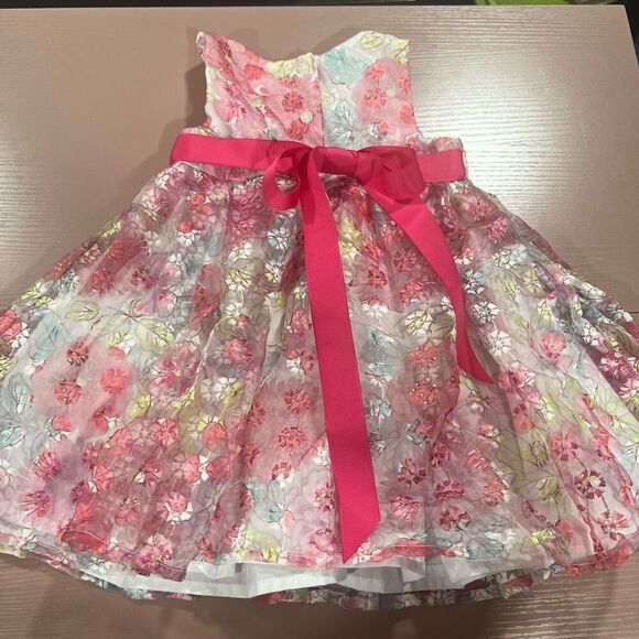 Isaac Mizrahi New York Baby Girl Floral Sleeveless Dress, 18 Months - Picture 2 of 4